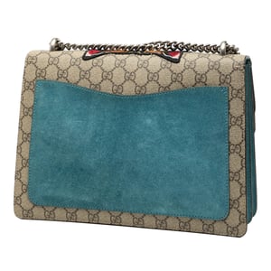 Bolso de hombro Dionysus de segunda mano en GG Supreme mediano con bordado de gato enfadado