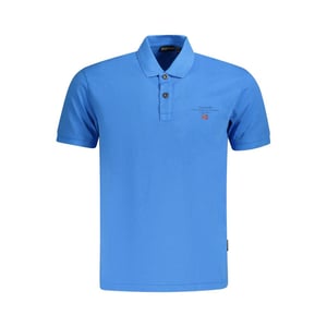 Polo de algodón azul para hombres Napapijri