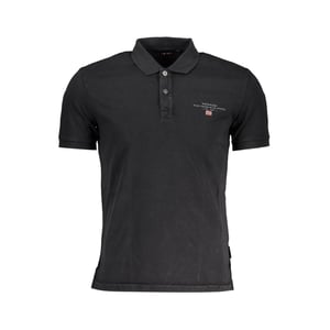 Camiseta Polo de Algodón Negra para Hombre Napapijri