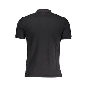 Camiseta Polo de Algodón Negra para Hombre Napapijri