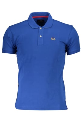 La Martina Camisa Polo de Algodón Azul