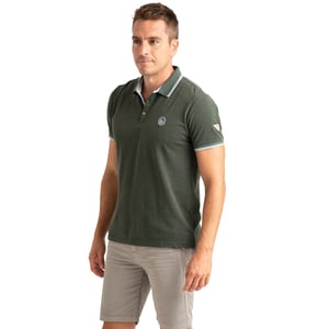 Camiseta Polo de Manga Corta para Hombre, Tejido de Algodón Mélange PRI2636