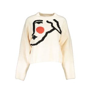 Suéter de Mujer Acrílico Desigual Bianco