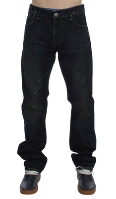 Jeans de pierna recta en tono oscuro