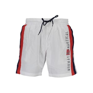Noruega 1963 Bóxer de Natación para Hombre en Poliamida Blanca