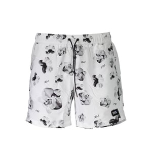Karl Lagerfeld Bianco Pantalones de baño para hombre de poliéster