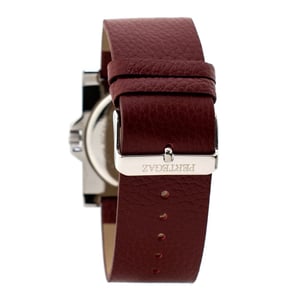 Reloj de vestir de cuero burdeos PERTEGAZ