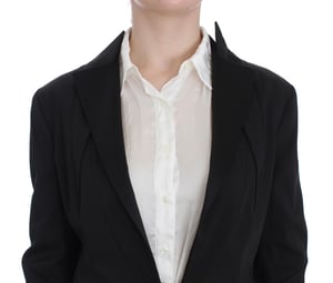 Blazer Ajustado de Mangas Largas con Cinta en la Cintura