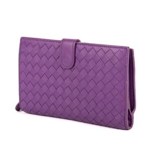 Bottega Veneta Continental Wallet  en Púrpura Cuero de ternero