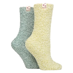 Paquete de 2 Calcetines de Dama de Dos Tonos para el Hogar - Cálidos, Suaves y Reconfortantes