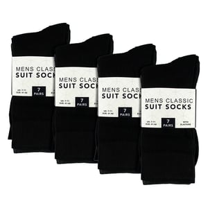 Pack de 7 Calcetines Clásicos para Hombre - Calcetines de Vestir Suaves y Transpirables