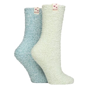 Paquete de 2 Calcetines de Dama de Dos Tonos para el Hogar - Cálidos, Suaves y Reconfortantes