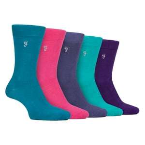 Paquete de 5 Calcetines para Hombre con Patrón de Bambú - Suaves, Transpirables y con Estilo para un Confort Diario