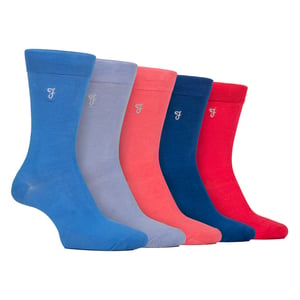 Paquete de 5 calcetines para hombres con diseño de bambú - Suaves, transpirables y con estilo para la comodidad diaria.