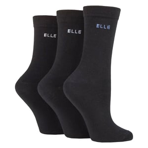 Paquete de 3 calcetines de algodón lisos para mujeres - Ajuste cómodo y transpirable para el uso diario
