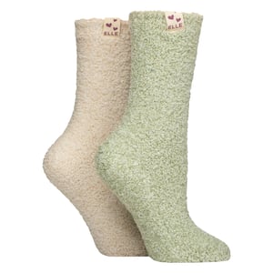 Paquete de 2 Calcetines de Dama de Dos Tonos para el Hogar - Cálidos, Suaves y Reconfortantes