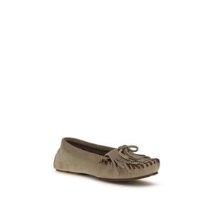 Mocasín de cuero de ternera gris Paris Texas Bos Taurus