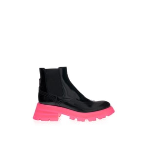 Botas Chelsea de cuero negras Alexander McQueen