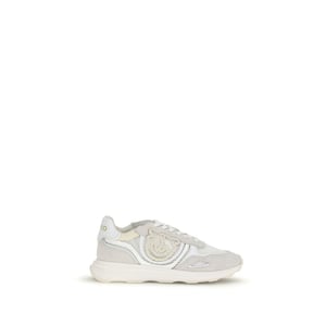 Zapatillas deportivas de cuero de ternera blanca PINKO