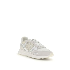 Zapatillas deportivas de cuero de ternera blanca PINKO