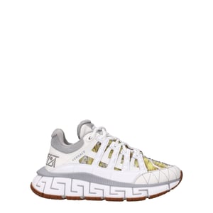Zapatillas Deportivas de Cuero Blanco Versace