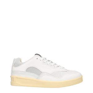 Zapatillas bajas de cuero blanco Jil Sander