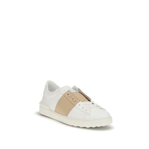 Zapatillas bajas de piel de ternero blanca Bos Taurus de Valentino Garavani