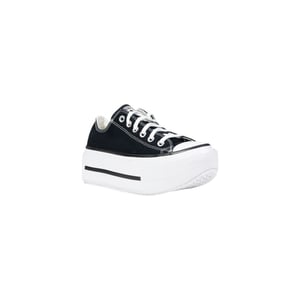 Zapatillas de plataforma de tela en blanco y negro Converse