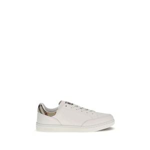 Zapatillas bajas Burberry de cuero blanco de ternera Bos Taurus