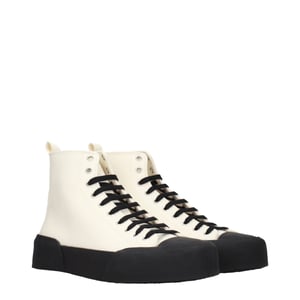 Zapatillas altas de tela beige Jil Sander
