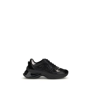 Zapatillas Chunky de Cuero de Ternera Negras PINKO