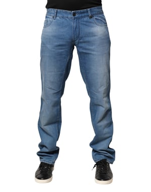 Pantalones Jeans de Hombre Verri Azul Lavado de Algodón Ajuste Slim