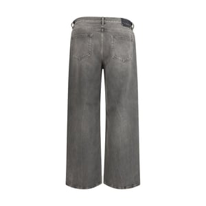 Jeans de algodón gris de corte relajado Golden Goose