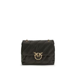 PINKO Bolsa de Hombro Bicolor de Cuero de Ternera Bos Taurus