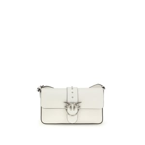 Bolso de hombro de cuero blanco PINKO