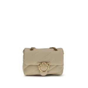 Bolso de hombro PINKO de piel de ternera beige Bos Taurus
