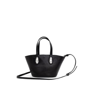 Bolso de hombro de cuero negro Alexander Wang