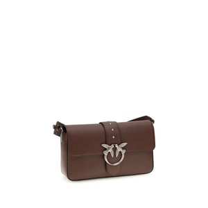 Bolso de Hombro de Cuero Marrón PINKO