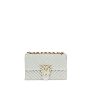 Bolso de Hombro PINKO de Cuero de Ternera Gris Bos Taurus