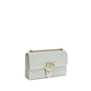 Bolso de Hombro PINKO de Cuero de Ternera Gris Bos Taurus