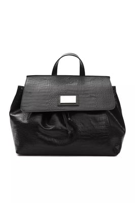 Bolso de hombro para mujer Donatella de piel negra Pompei