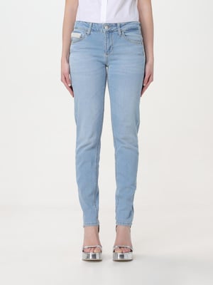Vaqueros de pierna recta de algodón azul Liu Jo