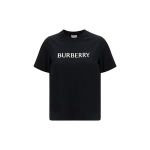 Camiseta de algodón negra Burberry