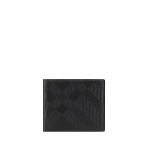 Billetera Burberry de piel de ternera negra Bos Taurus