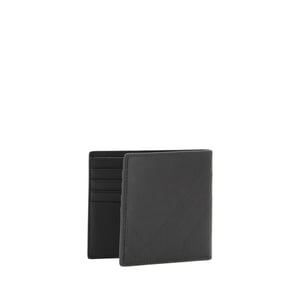 Billetera Burberry de piel de ternera negra Bos Taurus