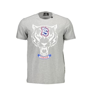 Camiseta de Algodón Gris para Hombre Plein Sport
