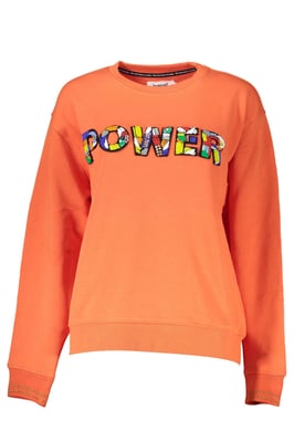 Sudadera de algodón naranja Desigual