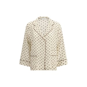 Camisa de Seda Beige con Estampado P.A.R.O.S.H.