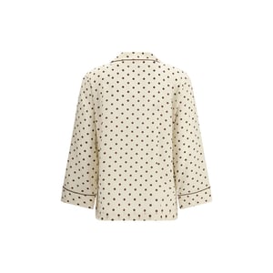 Camisa de Seda Beige con Estampado P.A.R.O.S.H.