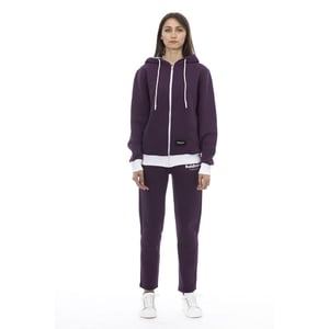 Suéter de algodón púrpura para mujer Baldinini Trend